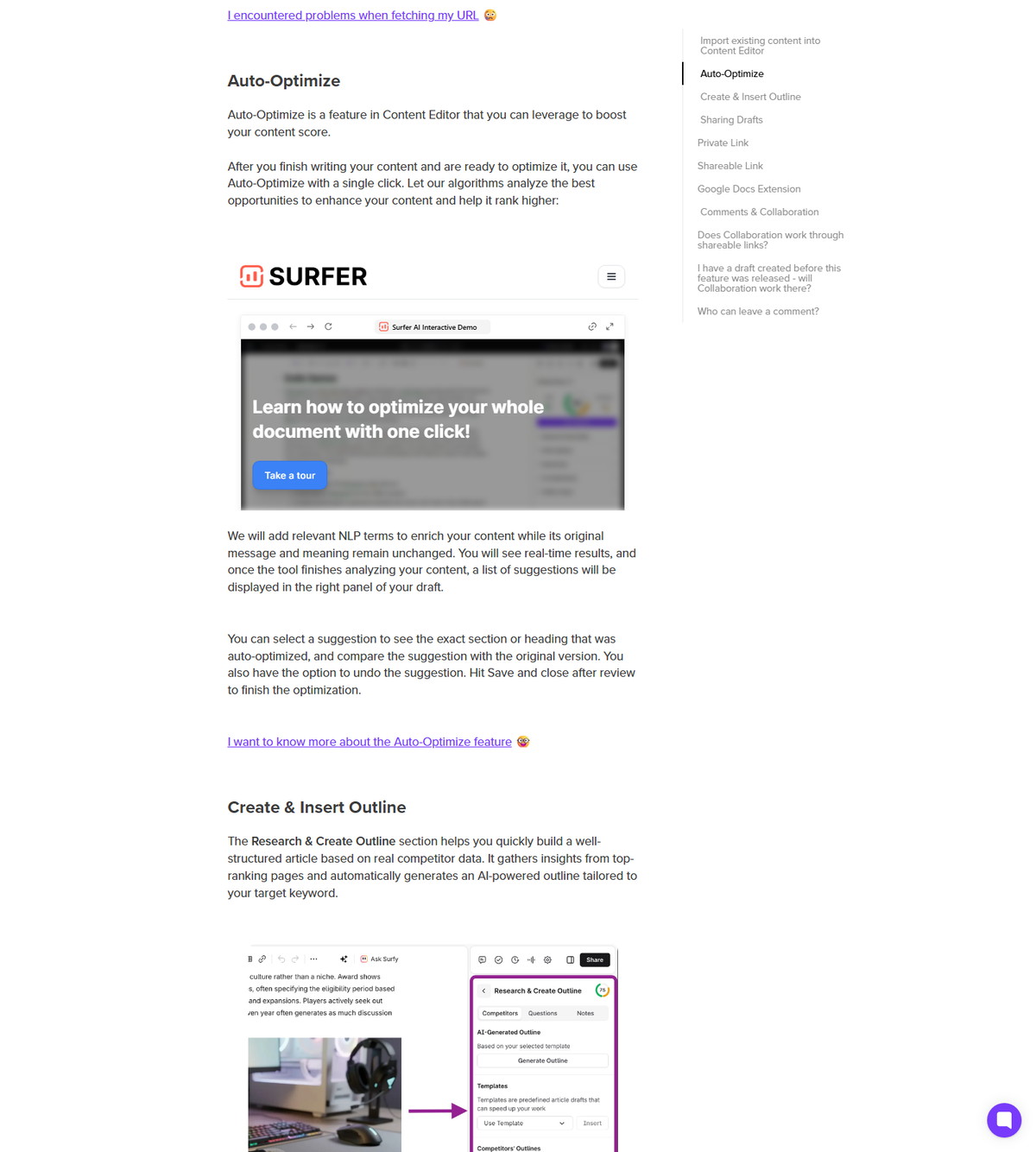 Auto-Optimize and content enrichment workflow
