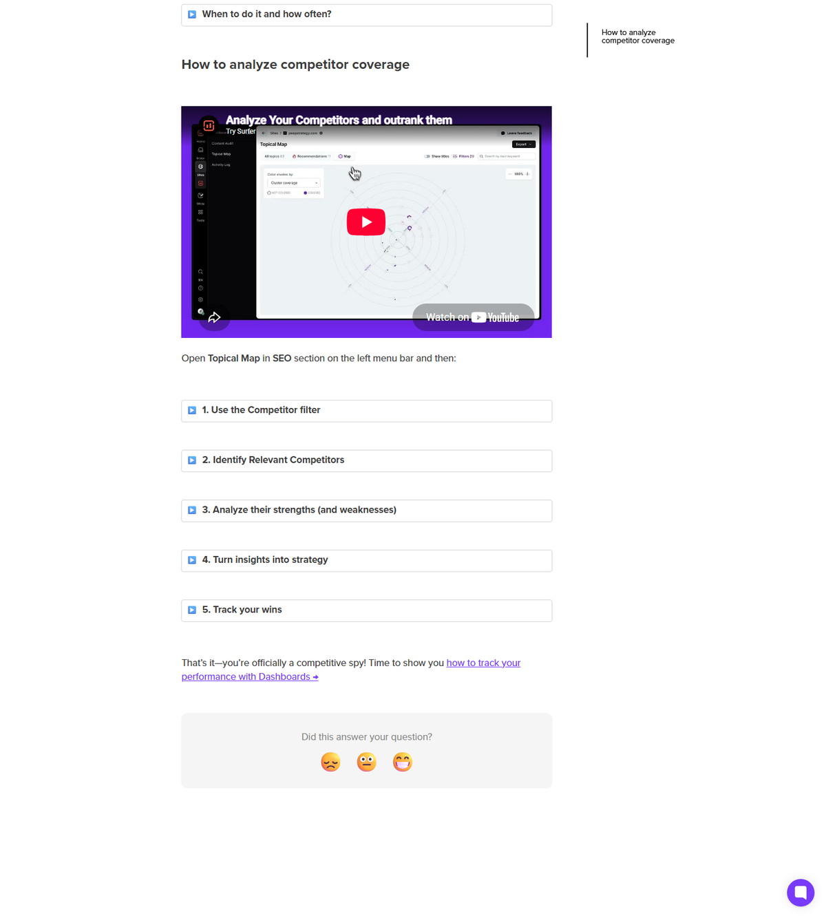 Surfer competitor analysis help article
