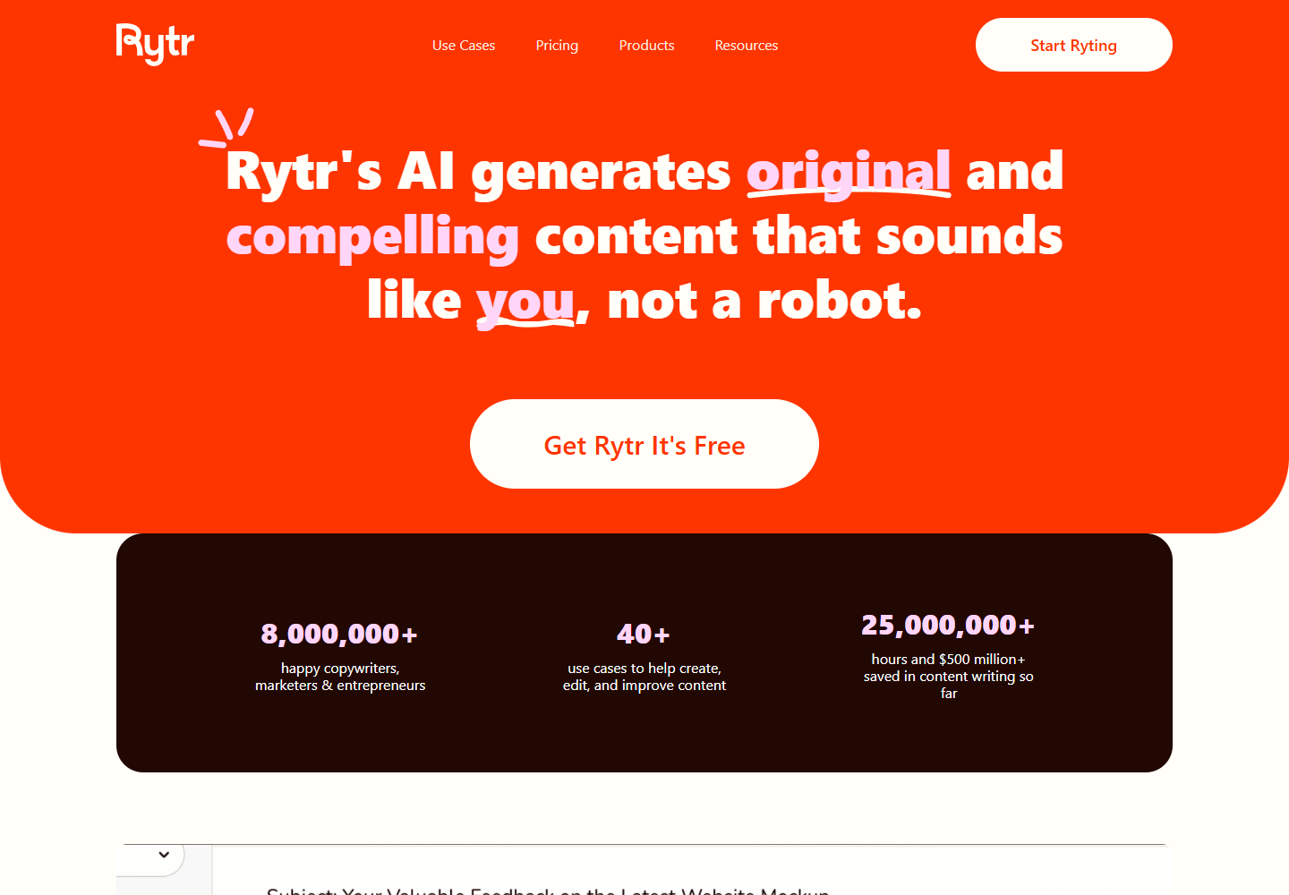 Rytr official homepage